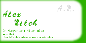 alex milch business card